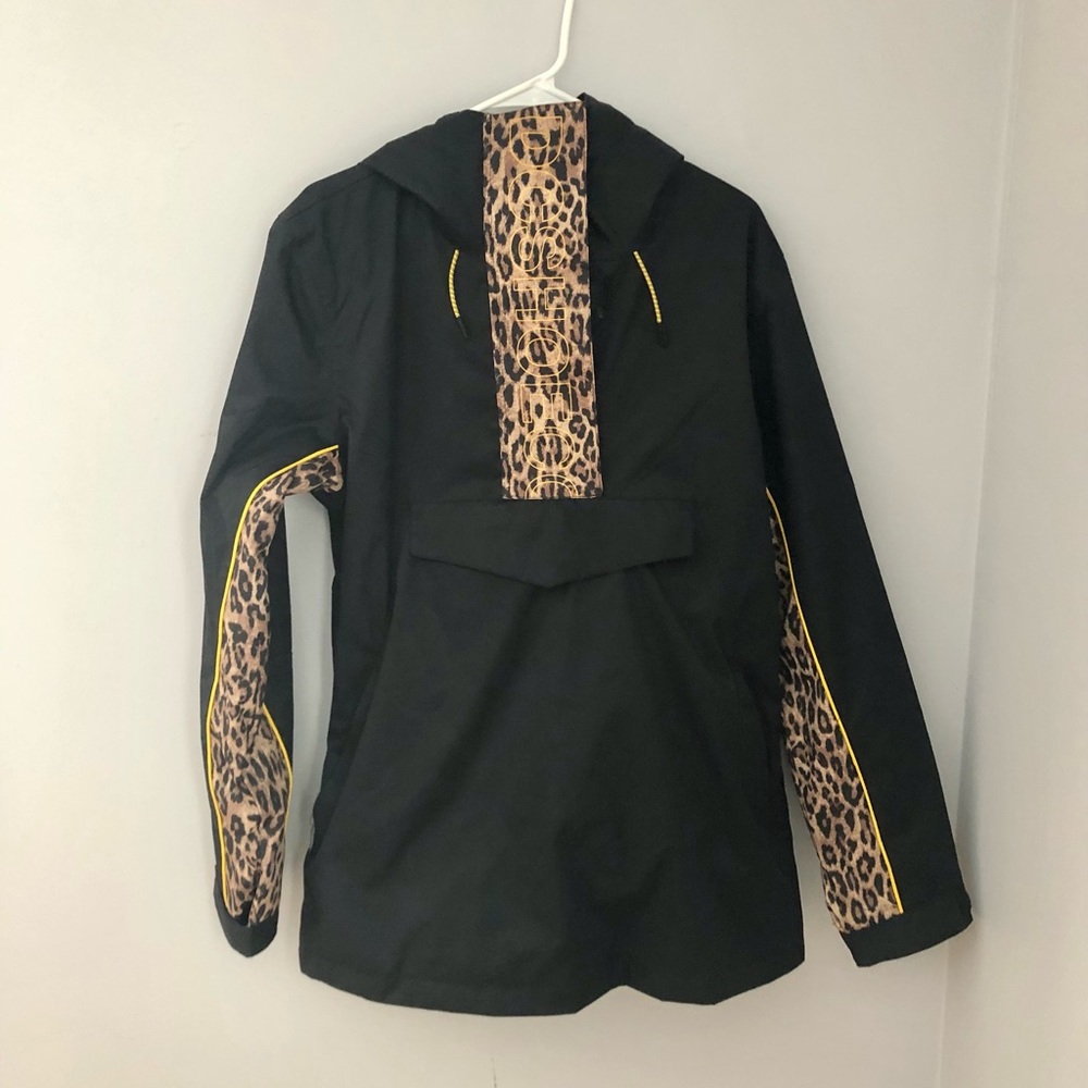 Women’s DC Black & Leopard Envy Anorak Snowboard Jacket - XL worn once!!